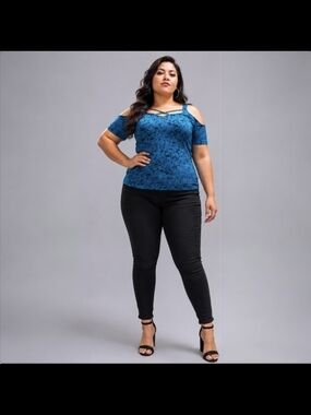 Rock & Republic | Flirty Cold-Shoulder Knit Top | XL | Effortlessly Chic